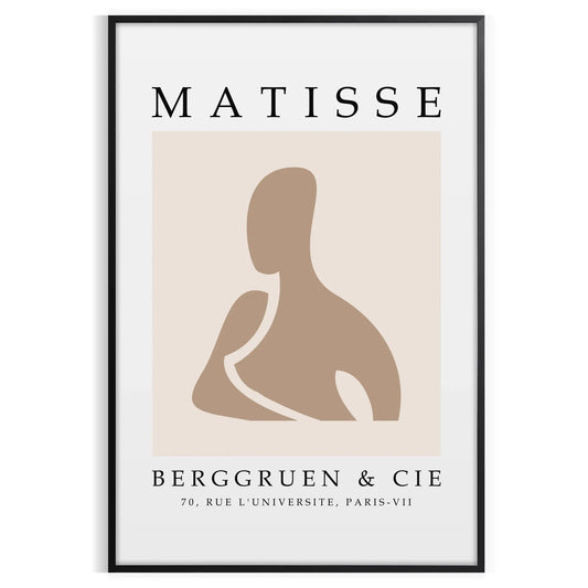 space stunning Henri Matisse wall art poster essence iconic papier découpés gift gray white artwork elegance room sizes A4 cm A0 decor today