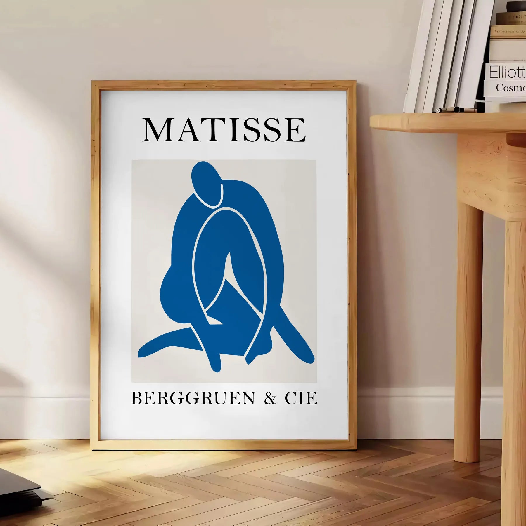 space elegant Matisse wall art iconic papier découpés style graceful gray white hues captivating poster ideal artwork gift choice standalone print