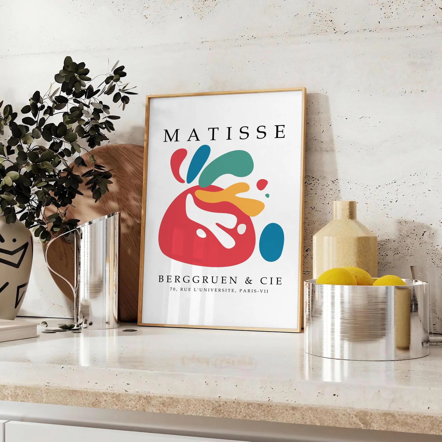 space vibrant Matisse poster print iconic papier découpés art style wall unique gift eye artwork artistic flair room decor