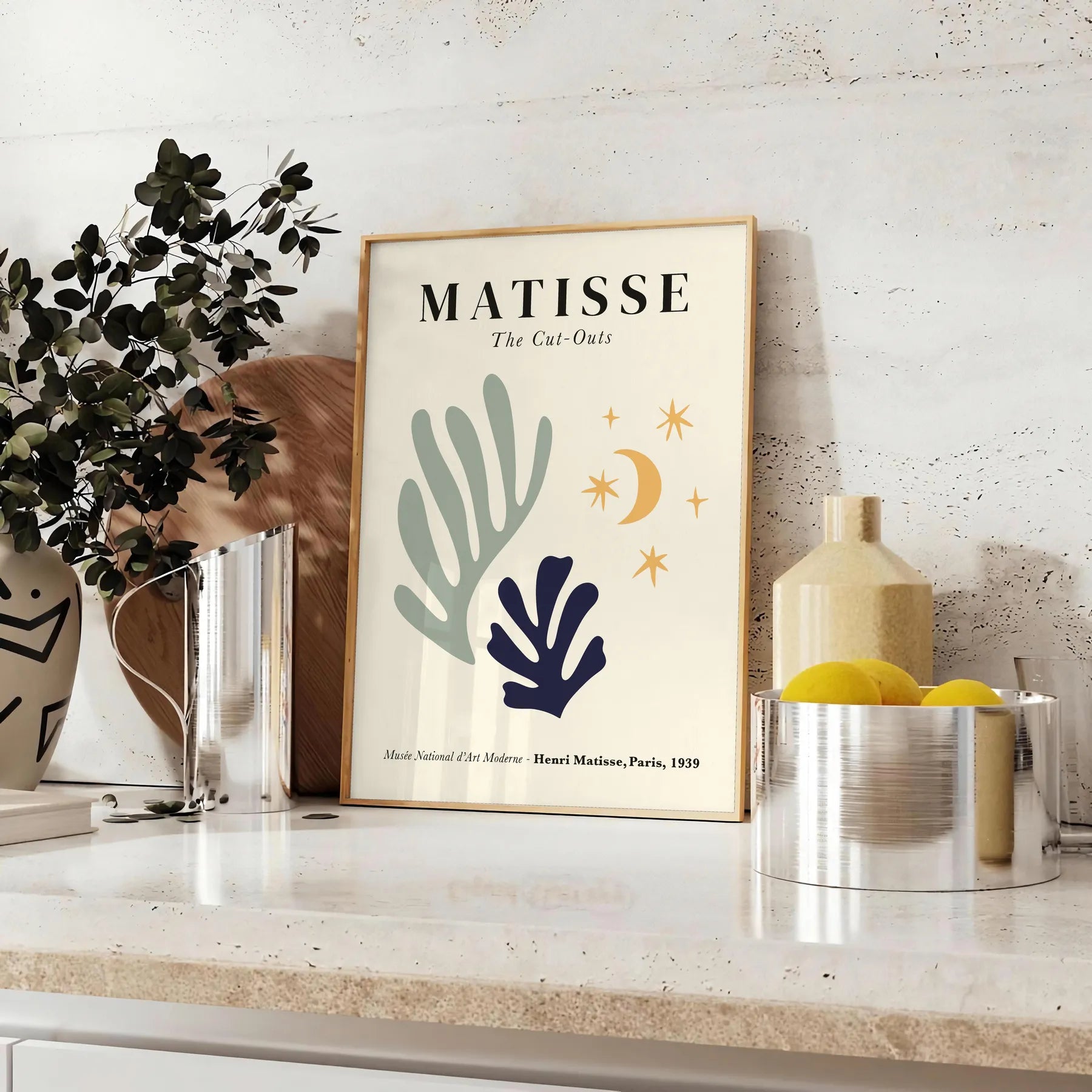 space stunning Matisse printing poster vibrant papier découpés art style wall unique gift artwork splash creativity décor sizes A4 cm A0