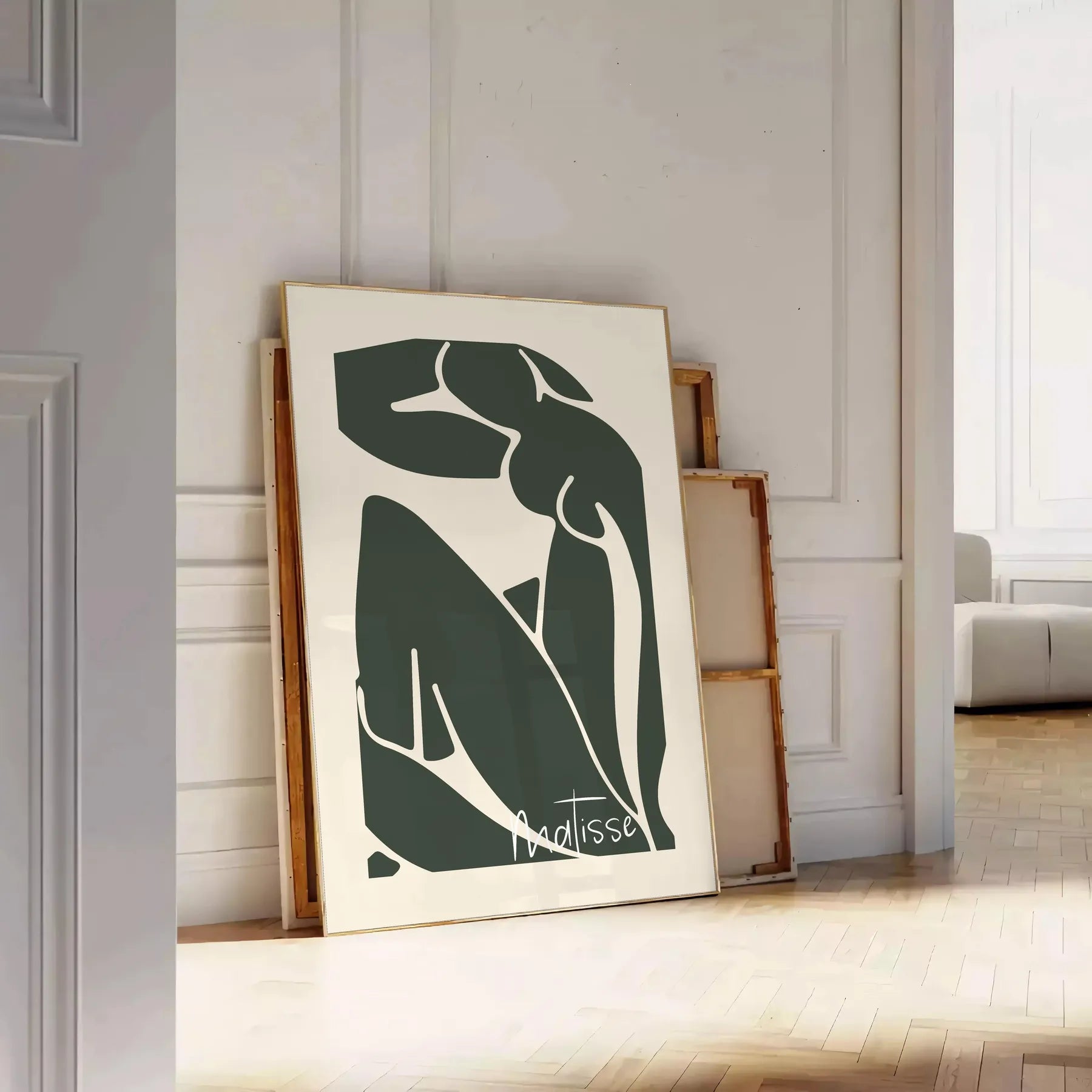 space exquisite Henri Matisse wall art poster iconic papier découpés style gray white tones artwork stunning gift addition home decor sizes A4 cm A0