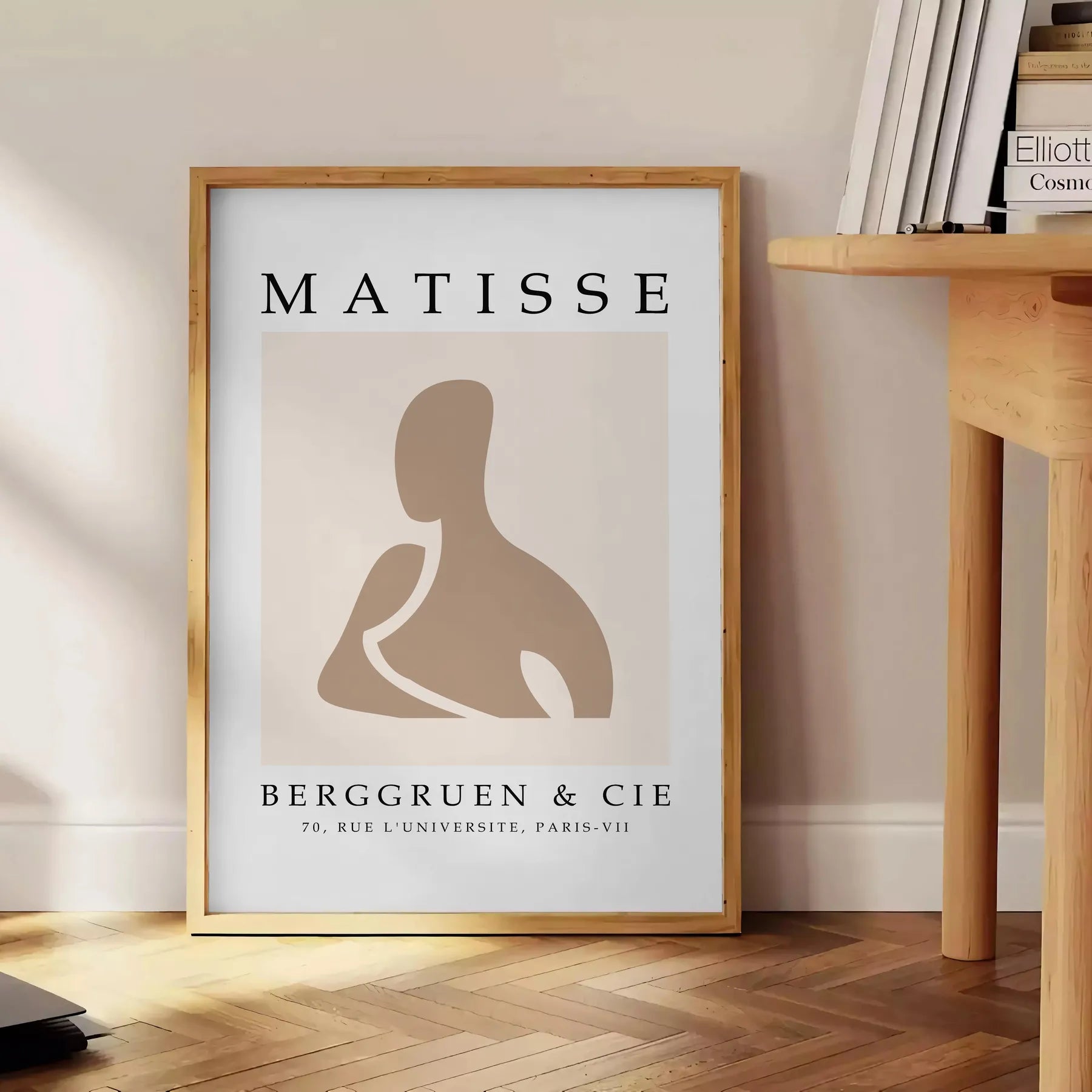 space stunning Henri Matisse wall art poster essence iconic papier découpés gift gray white artwork elegance room sizes A4 cm A0 decor today