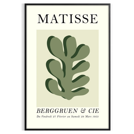 space stunning Matisse poster print iconic papier découpés elegant gray white tones wall art piece perfect lovers timeless artwork unique gift exquisite available