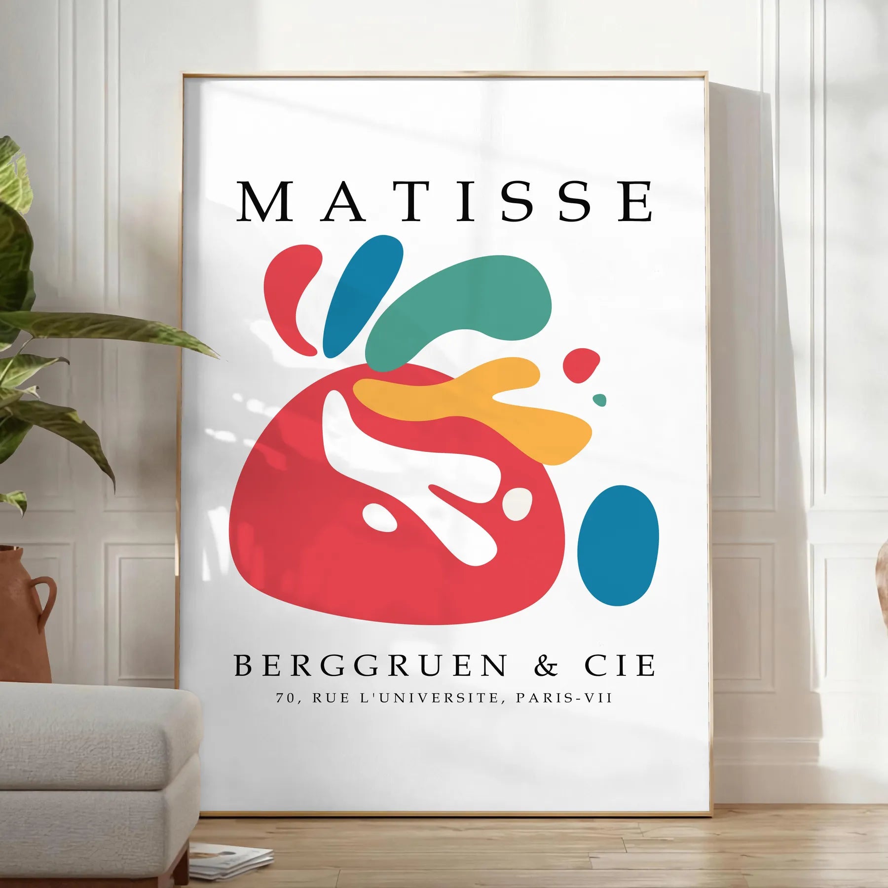 space vibrant Matisse poster print iconic papier découpés art style wall unique gift eye artwork artistic flair room decor