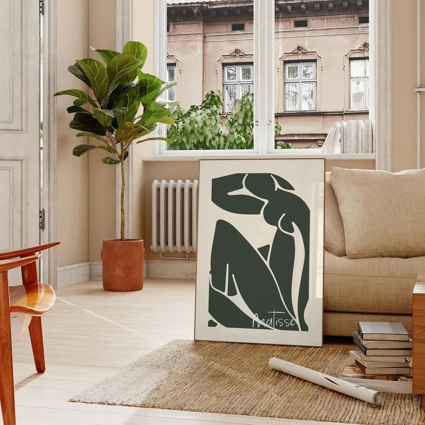space exquisite Henri Matisse wall art poster iconic papier découpés style gray white tones artwork stunning gift addition home decor sizes A4 cm A0